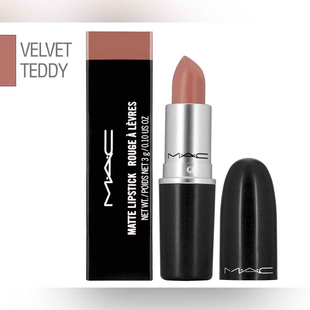 MAC NIB Matte Lipstick In Shade Velvet Teddy